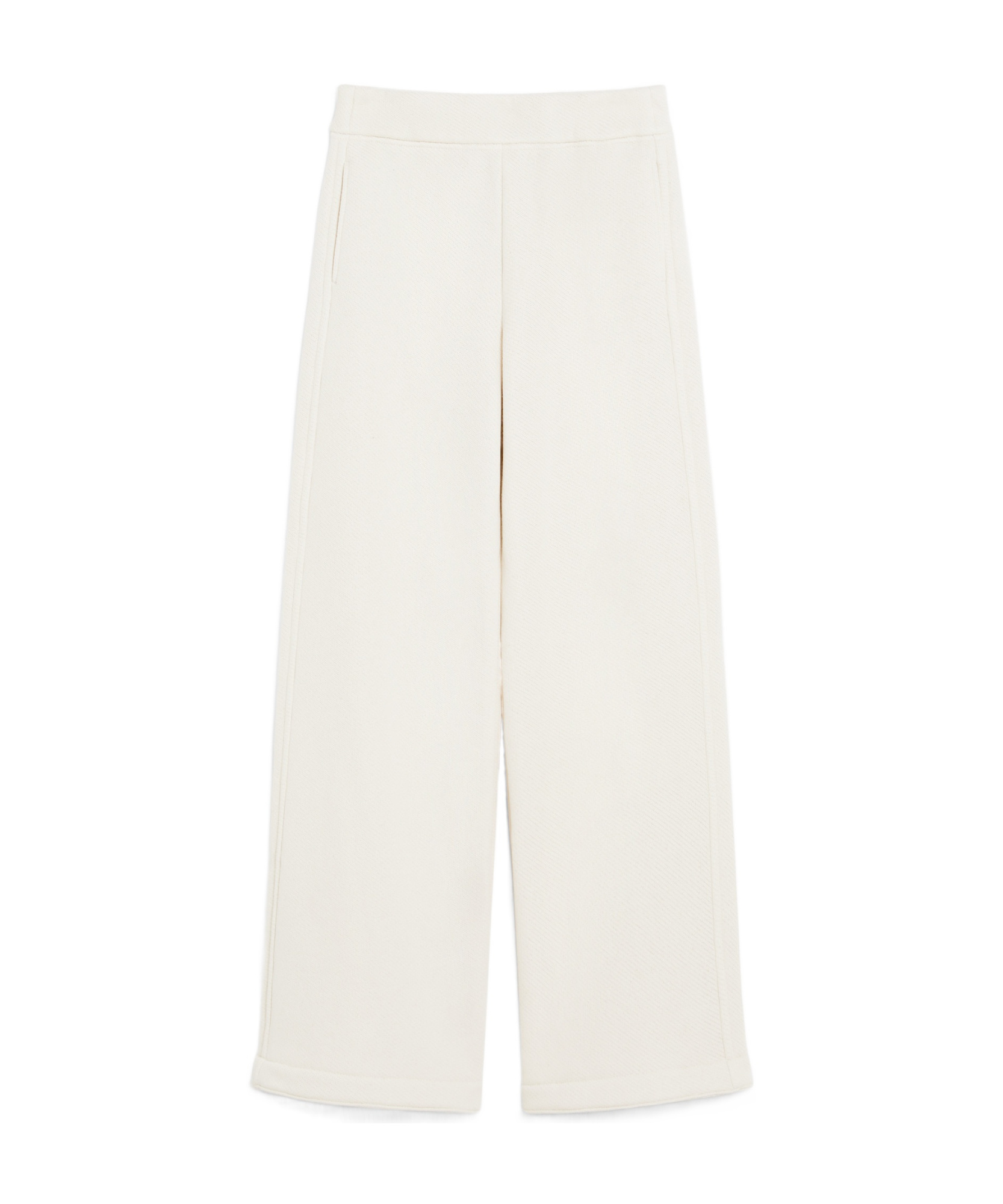 Max Mara Wide-leg Mid-waist Casual Pants In White