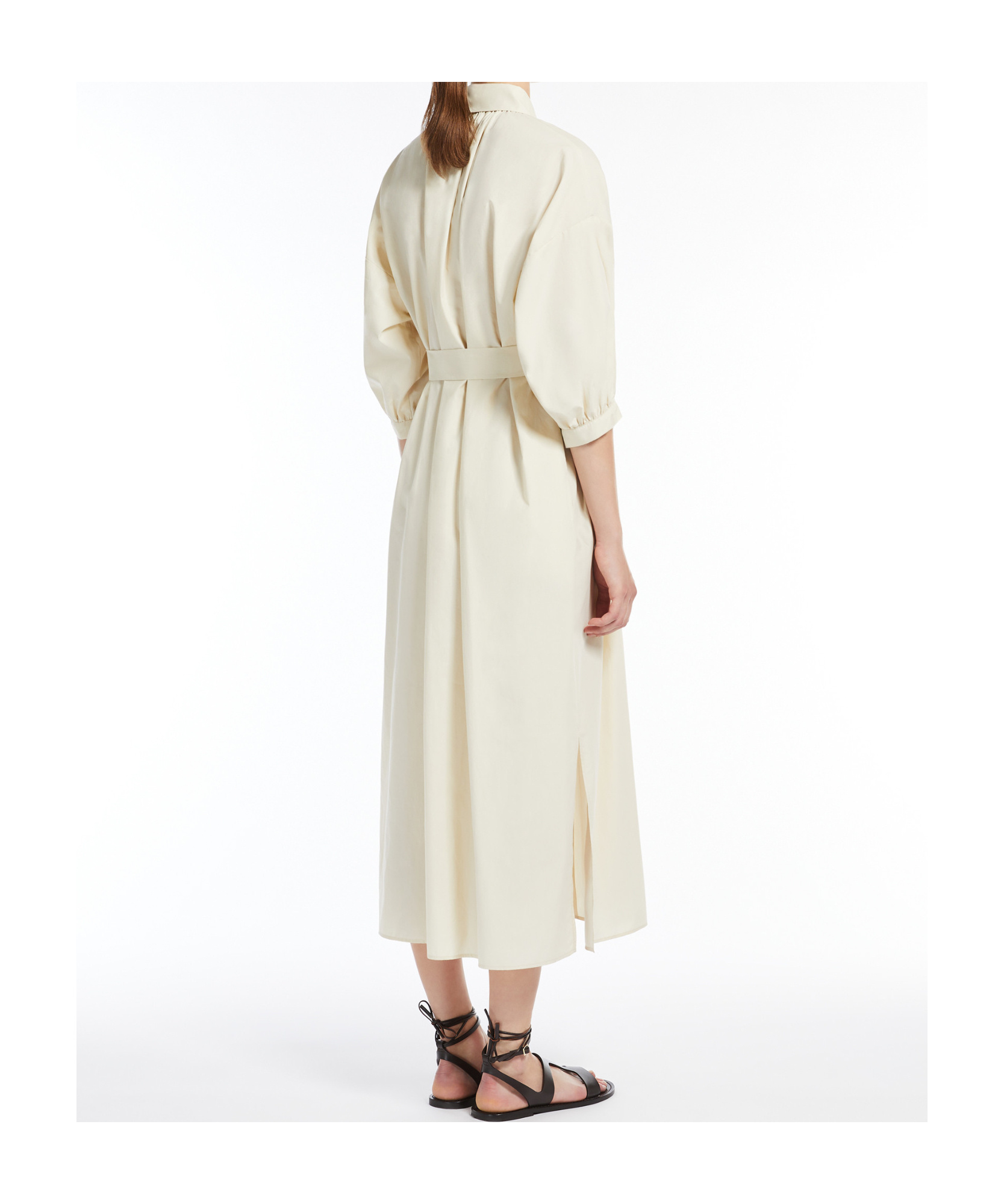 Weekend Max Mara Cotton Canvas Shirt Dress In White