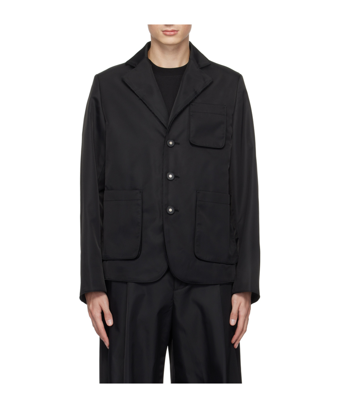 Ader Error Three-dimensional Pocket Suit Coat In Black