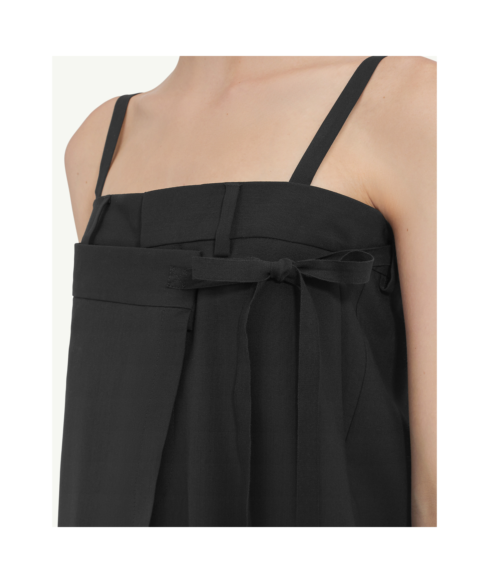 Mm6 Maison Margiela Single-stitch Logo Playsuit In Black