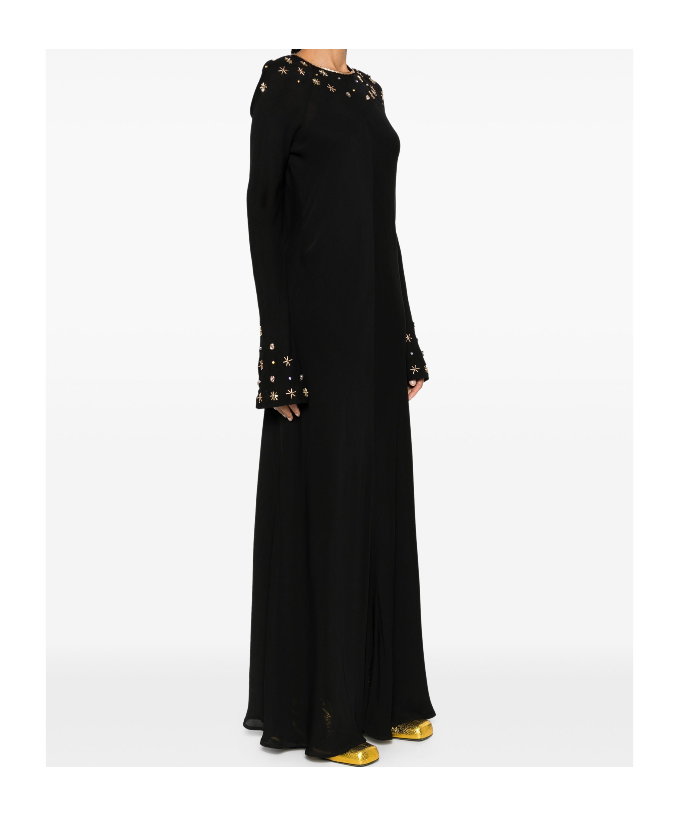 Forte Forte Forte_forte "the Stars Of Bali" Embroidery Georgette Dress Clothing