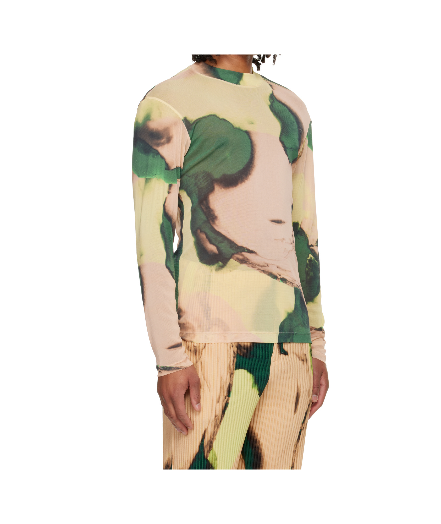 Issey Miyake Multicolor Agate Sheer T-shirt In Gray