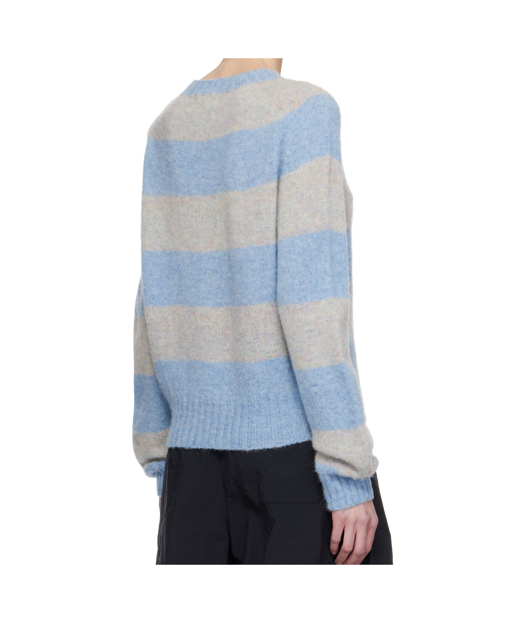 Ymc You Must Create Jets Stripe Sweater In Blue