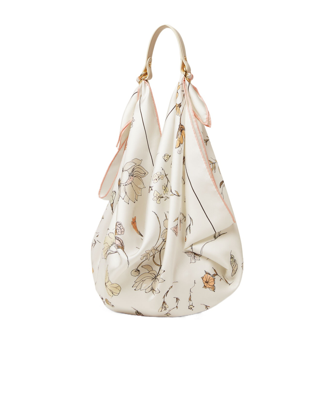Loro Piana Foulard Handle In Whispered White/sun Gold