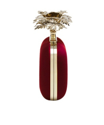 Alexander Mcqueen Women's Carnation Knuckle Clutch In Crimson In Red