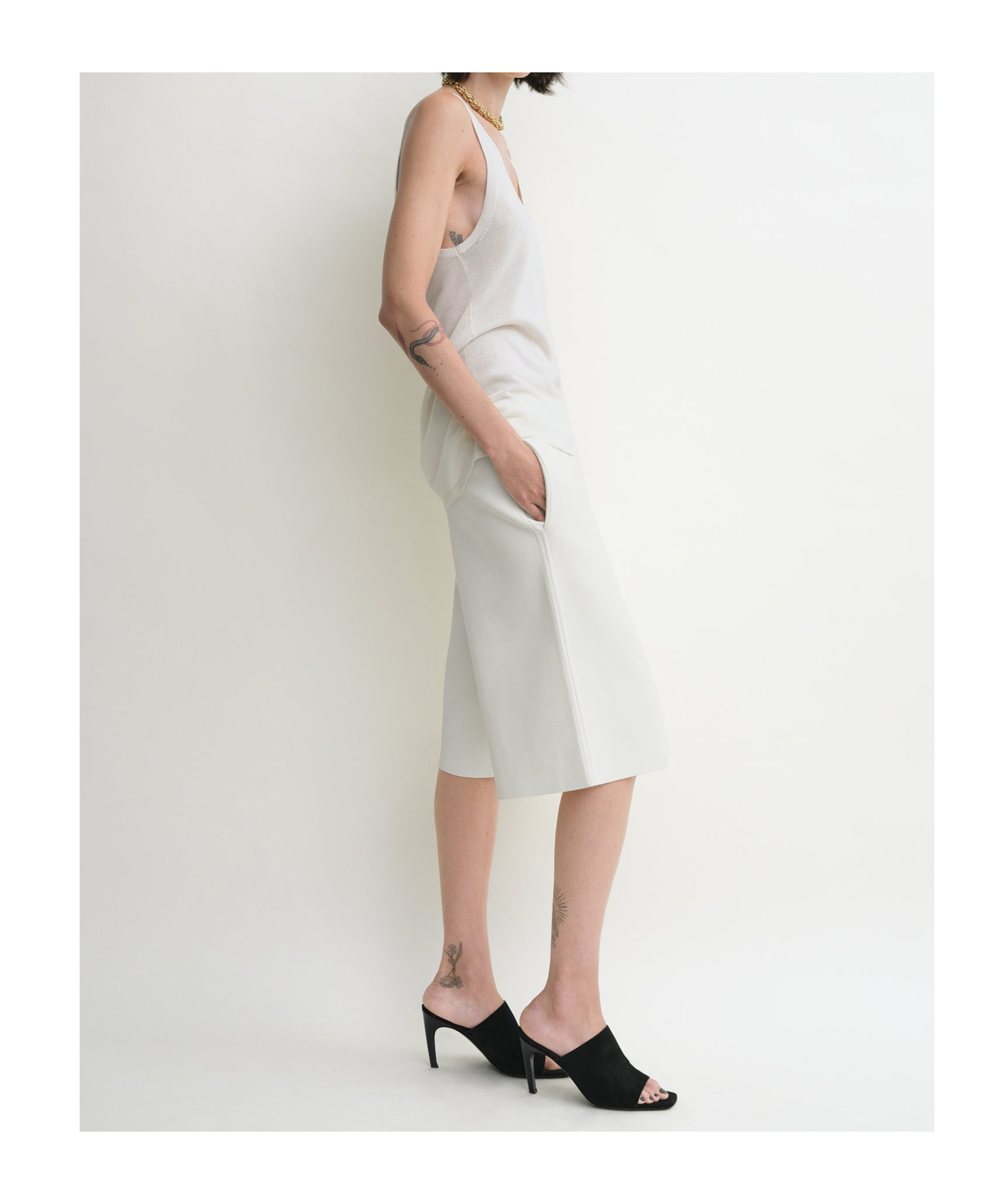 Totême Toteme Knit Shorts In White