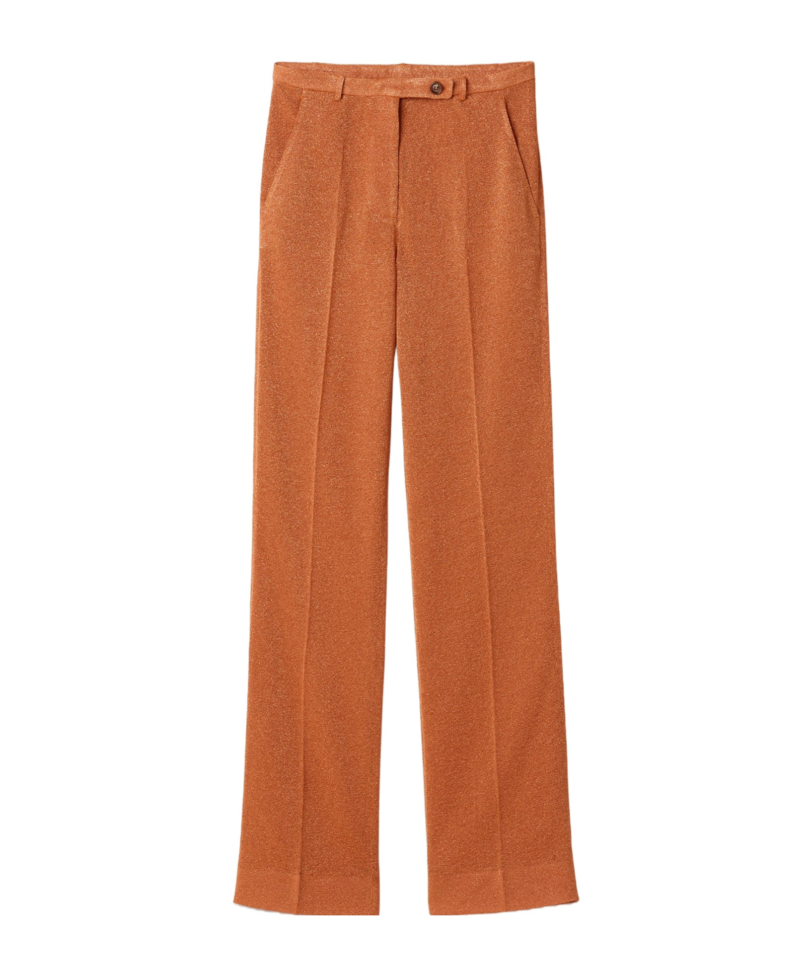 Miu Miu Lurex Pants In Orange