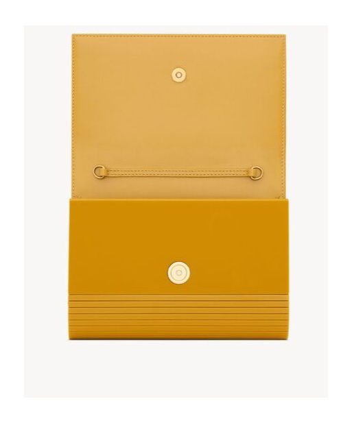 Saint Laurent Flap Shoulder Bag In Yellow