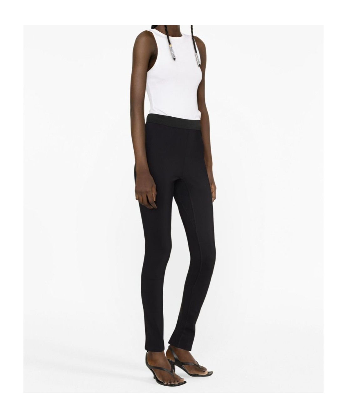 Shop Wardrobe.nyc High Waisted Back Slit Casual Pants