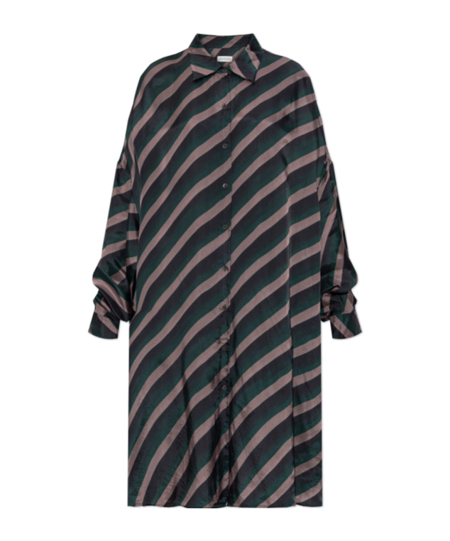 Dries Van Noten Long Sleeve Dress In Black
