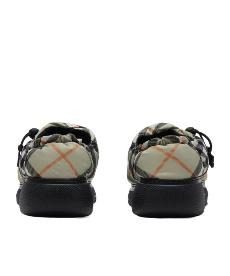 BURBERRY CHECK PATTERN PILLOW MULES
