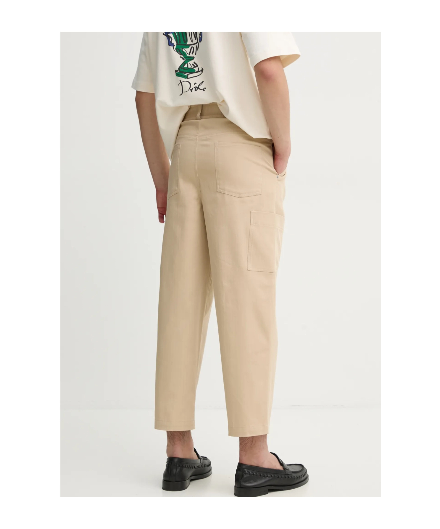 Drôle De Monsieur Straight-leg Cargo Trousers In Nude