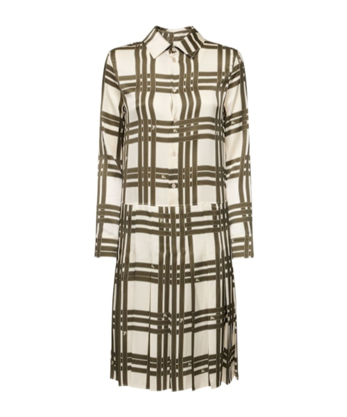 Burberry Pleated Shirt Dress