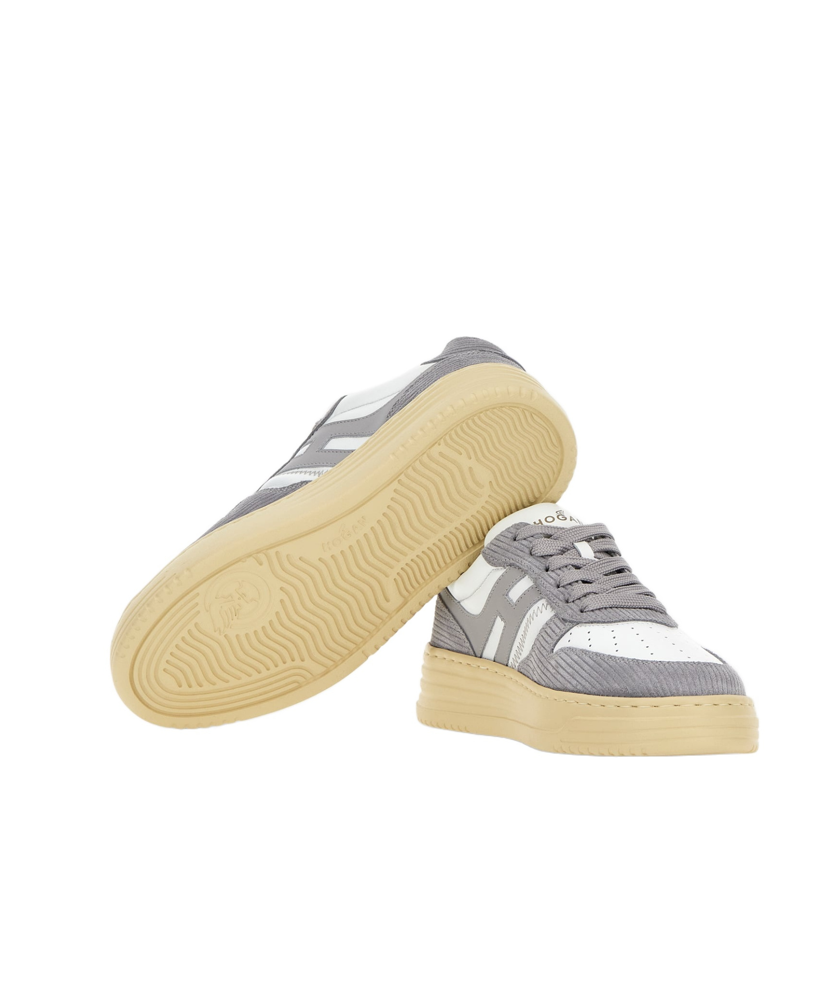 Hogan H630 Panelled Sneakers In Nude