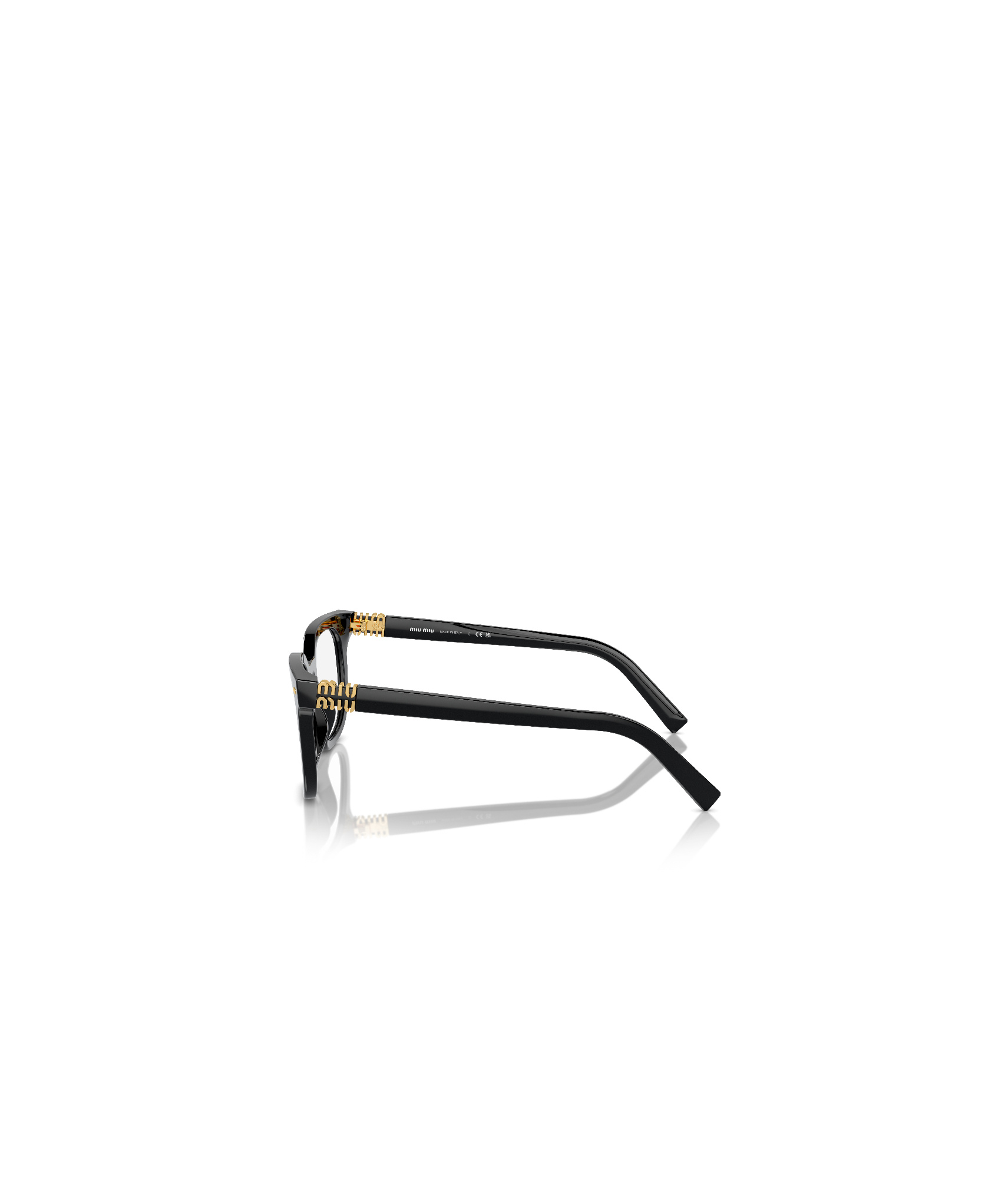 Miu Miu Logo Flat Mirror In Black