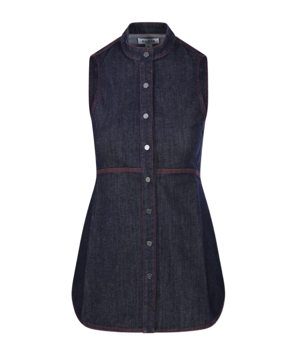 Alaïa Sleeveless Blouse In Black