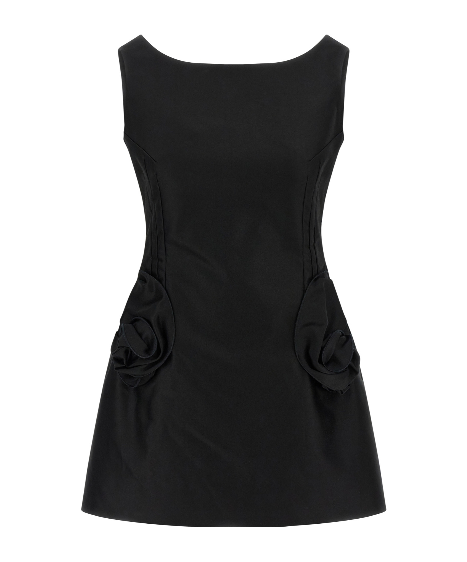 Magda Butrym Floral Embellished Scoop Neckline Sleeveless Dress In Black