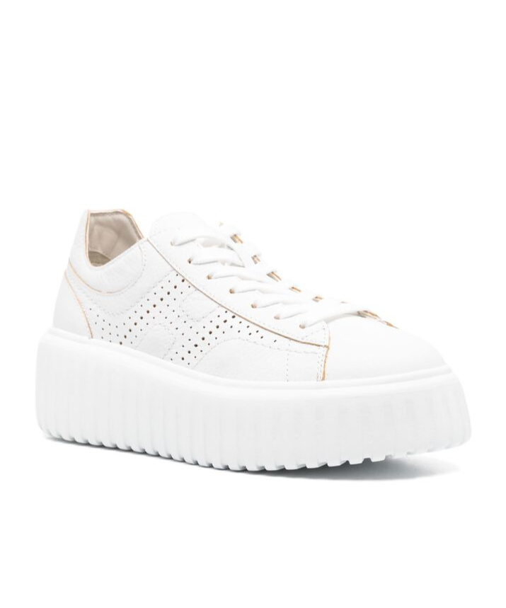 Hogan Thick Sole And Low-cut Casual Shoes In White