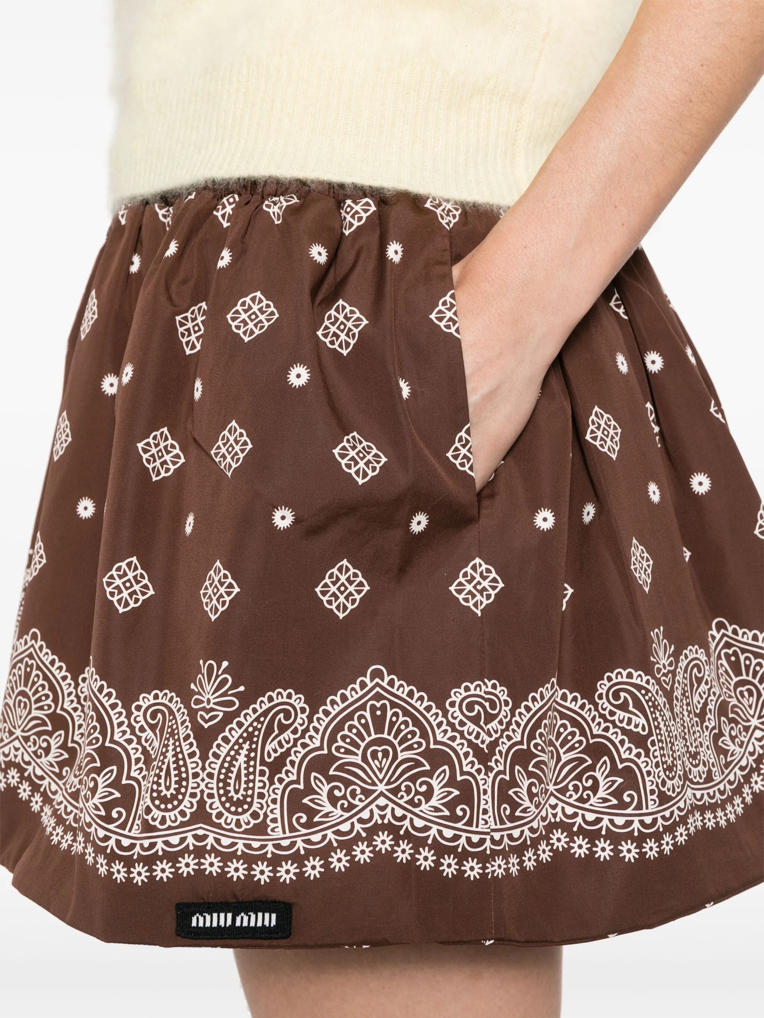 Miu Miu Mini Skirt In Brown