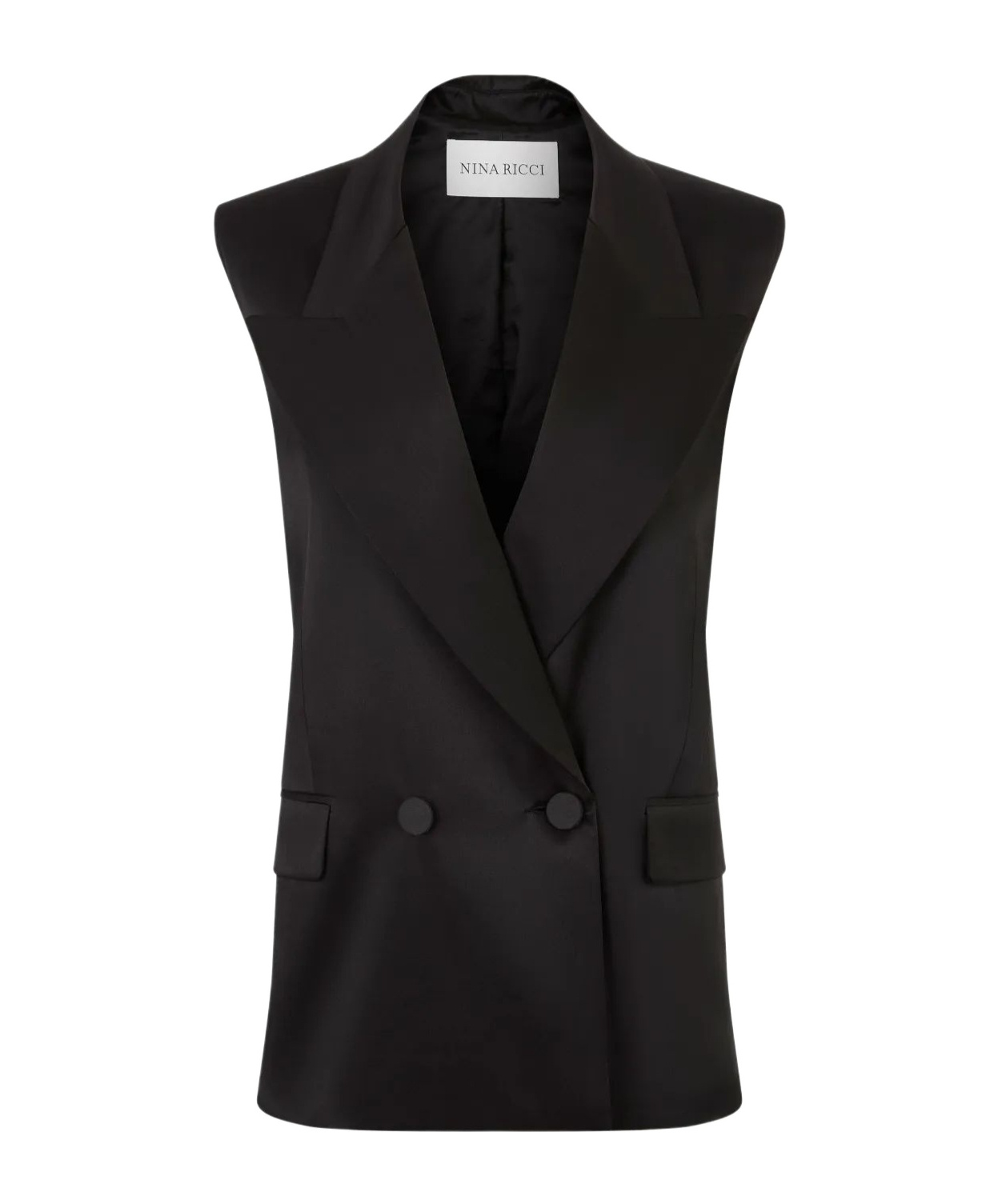 Nina Ricci Double-breasted Vest In Black