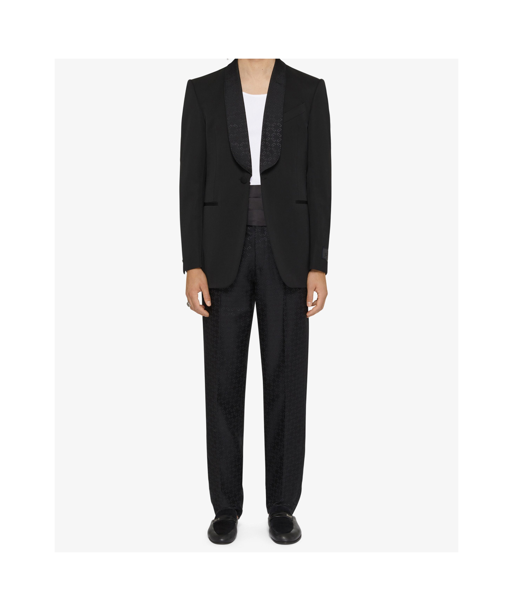 Givenchy Monogram 72 Jacquard-collar Blazer In Black