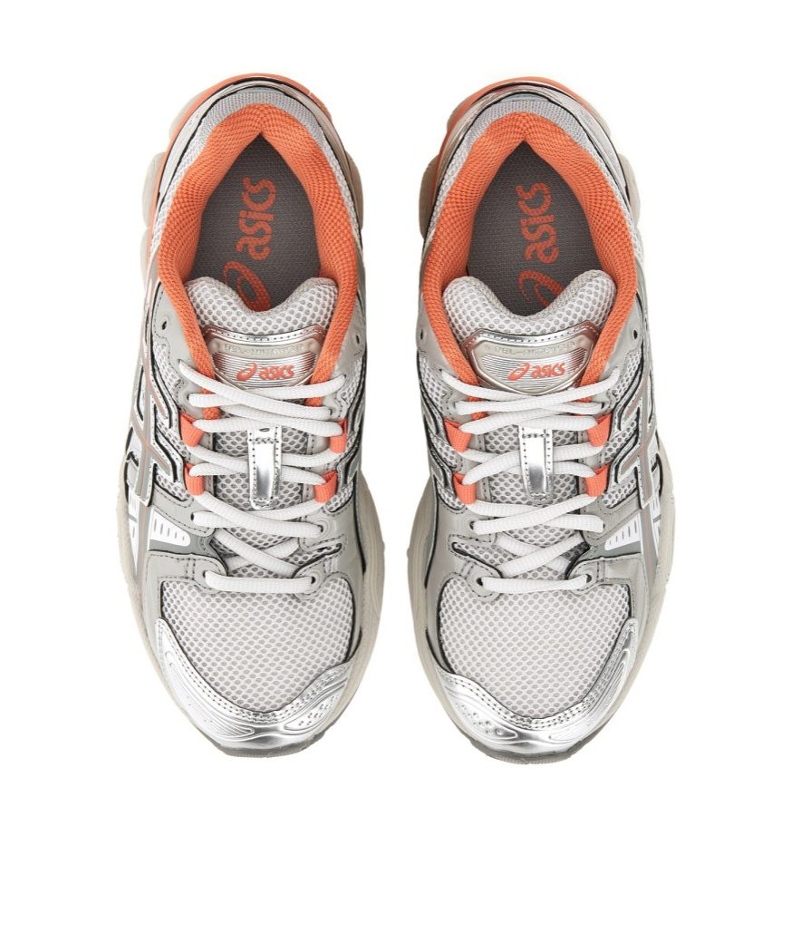 Asics Gel-nimbus 9 Low-top Mesh And Leather Sneakers In Silver