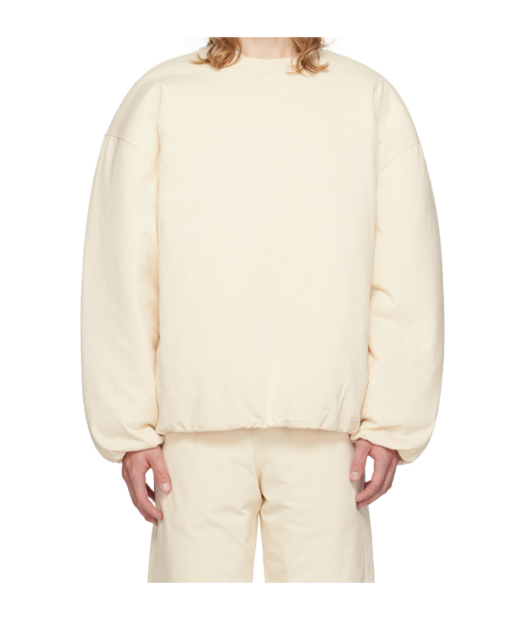 Apc Logo Round-neck Sweater In White