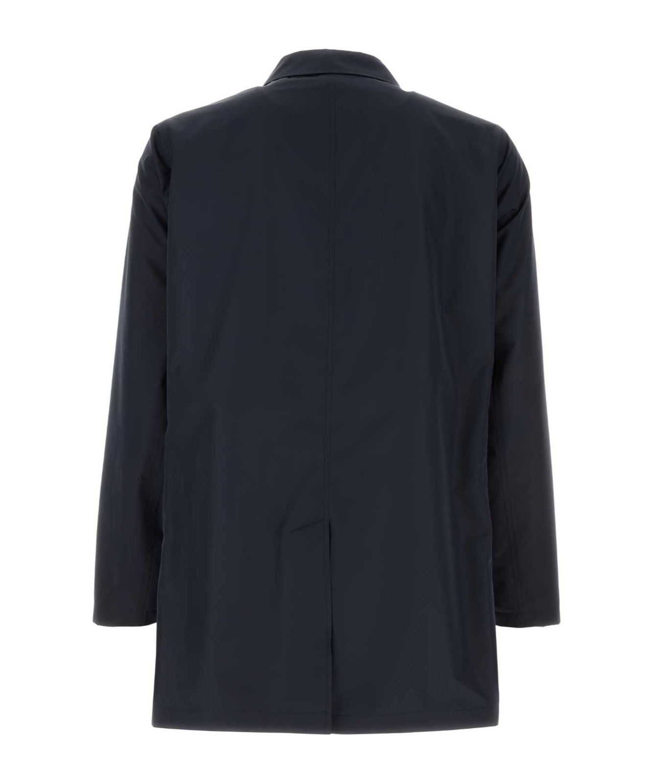 Herno Single-breasted Jacket With Two Front Pockets In Black