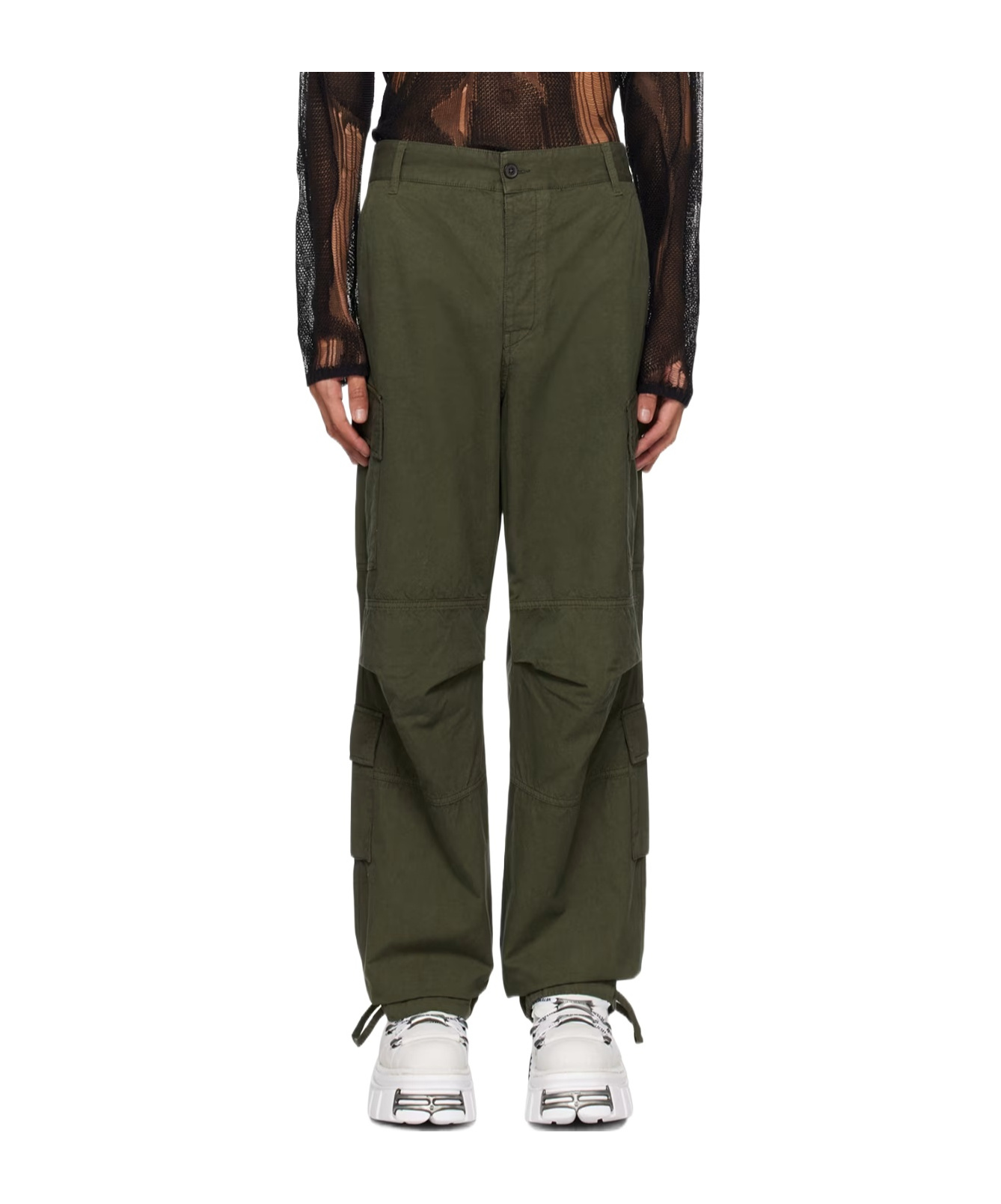 Darkpark Saint Cotton Cargo Pants In Green