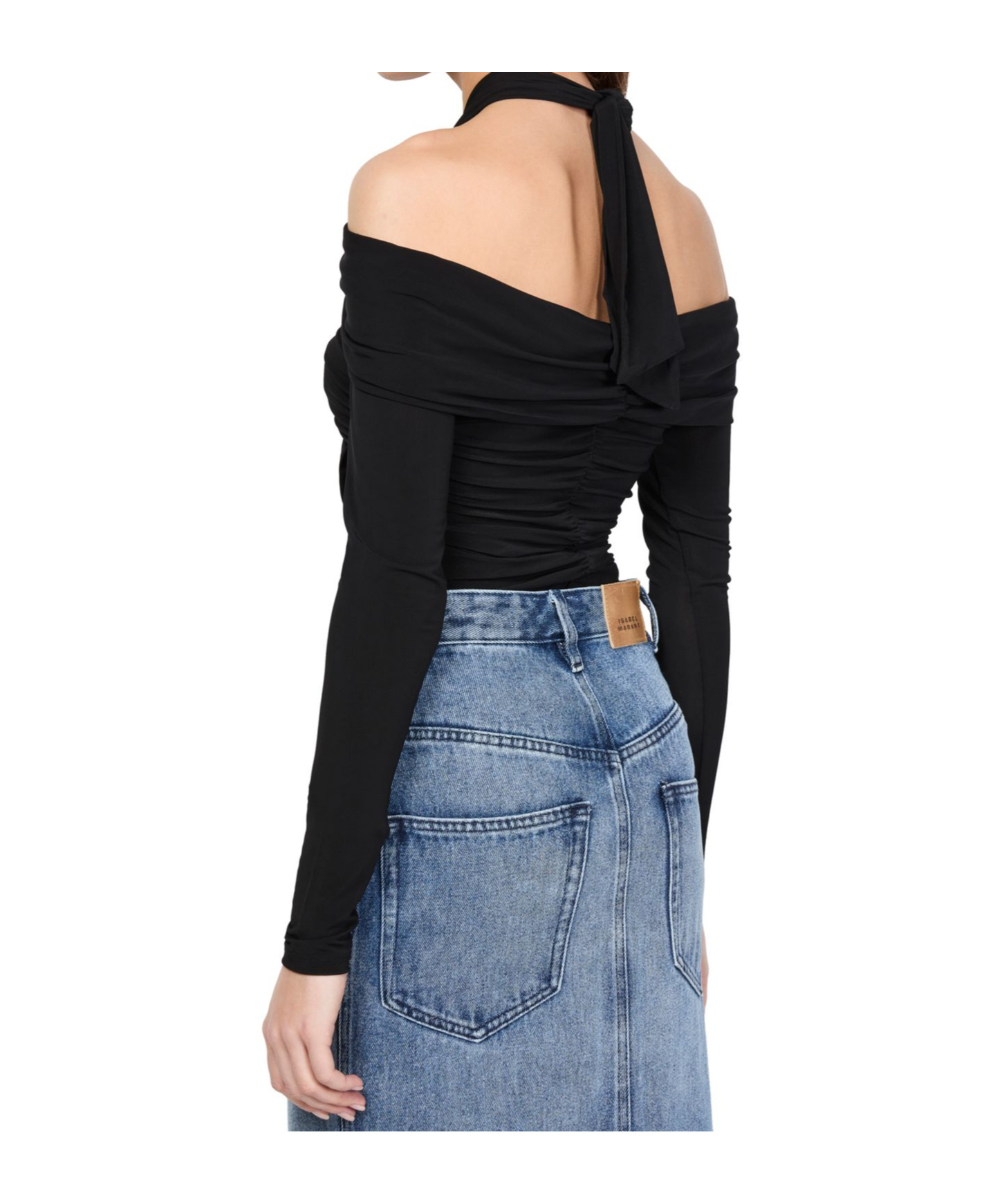 Isabel Marant Vonda Long-sleeved Top In Black
