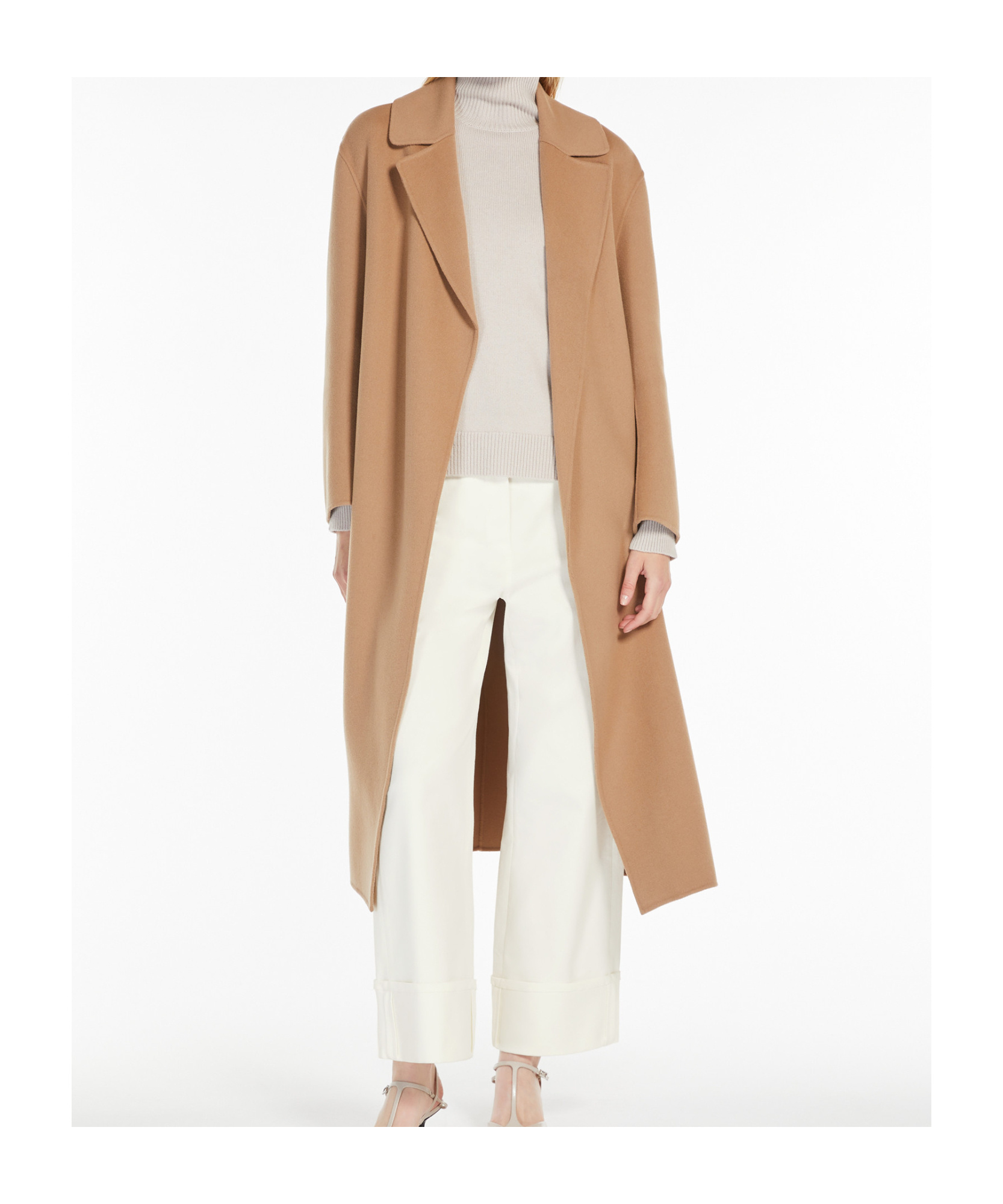 Max Mara Stretch Cotton Bull Pants In White