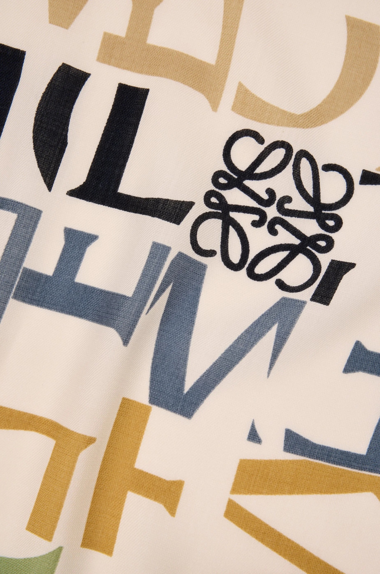 Loewe Rectangular Scarf In Neutral