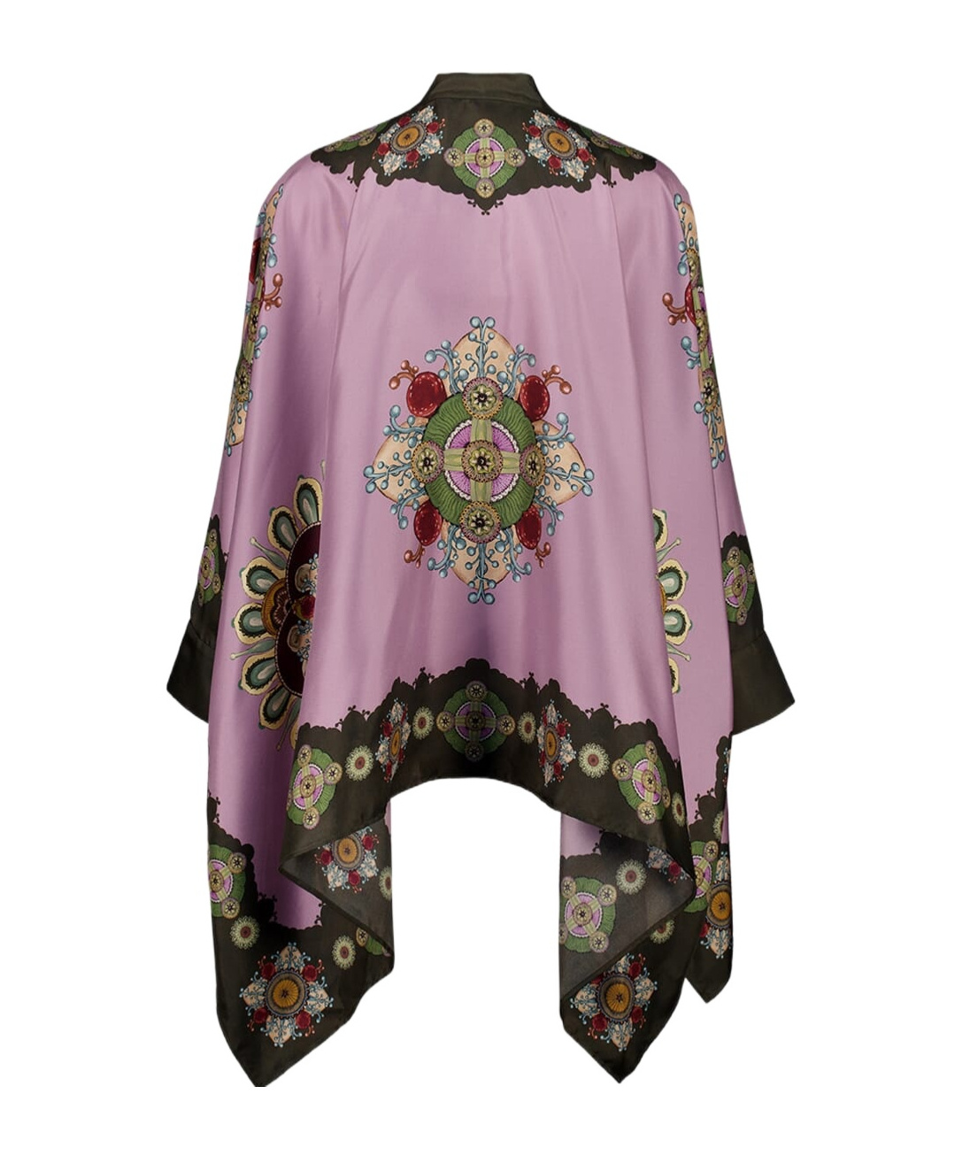 La Doublej Placée-print Silk Shirt In Multi