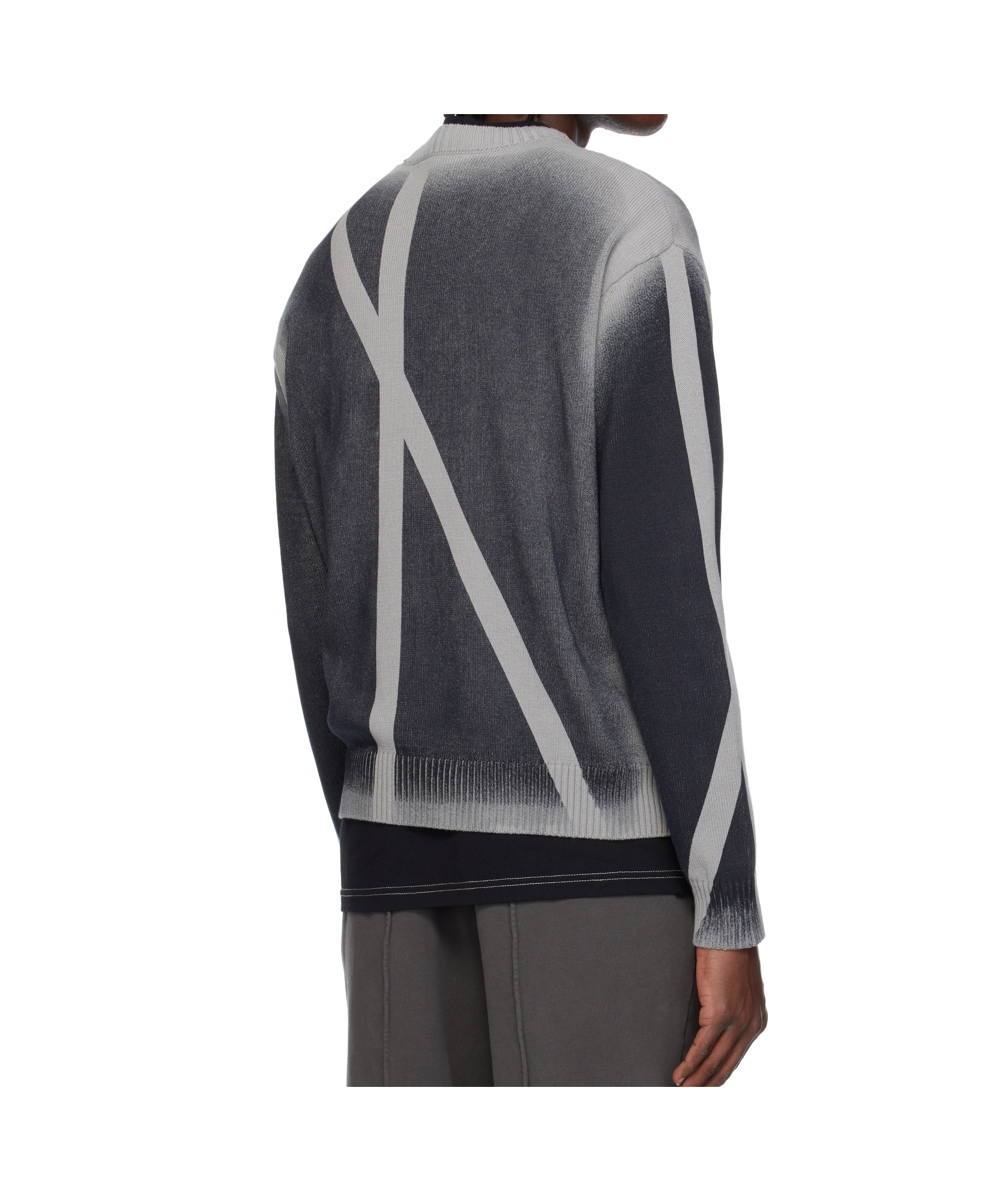 A-cold-wall* Gray Antenne Knit Sweater In Black