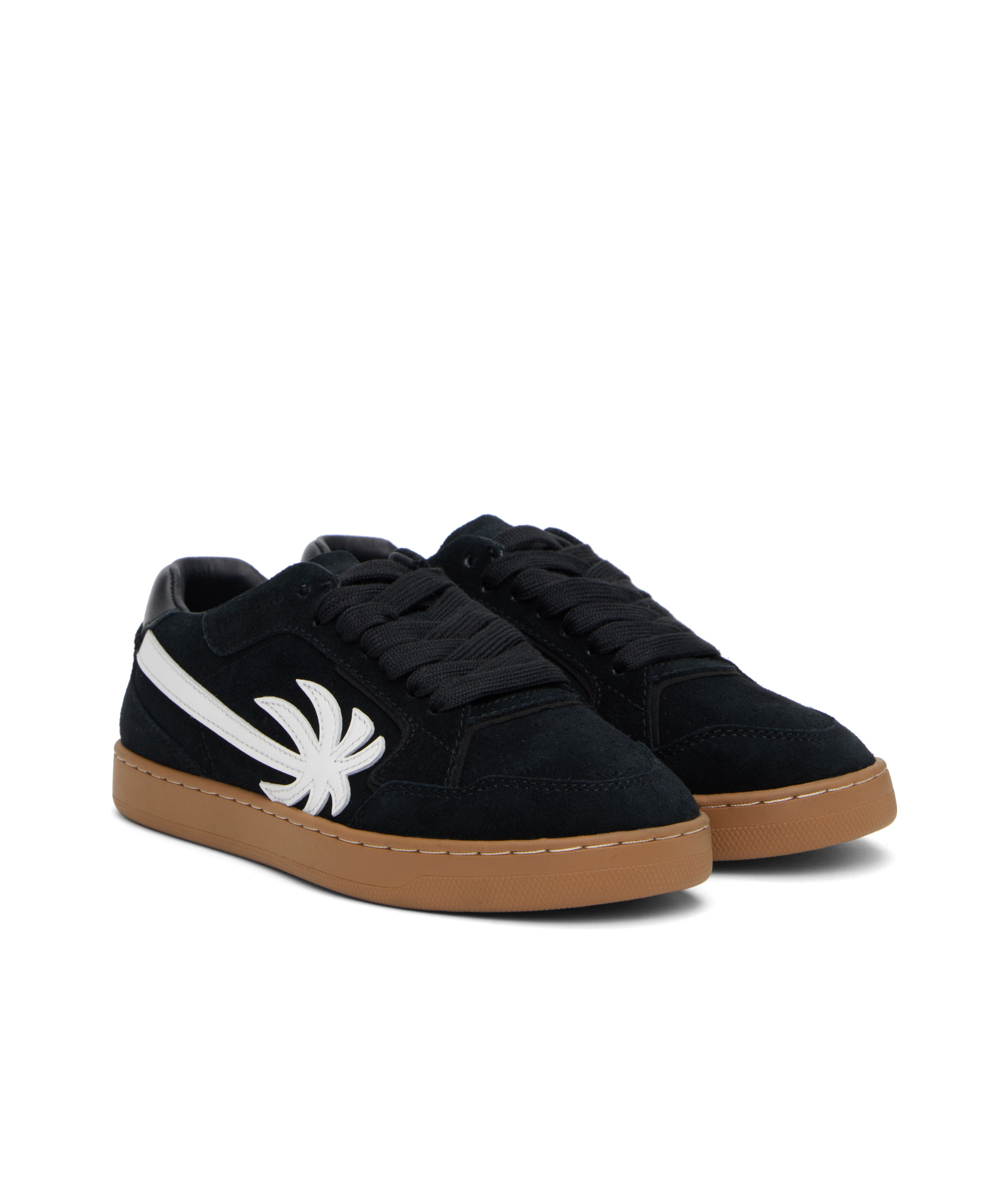 Palm Angels Lace-up Low-top Sneakers In Black