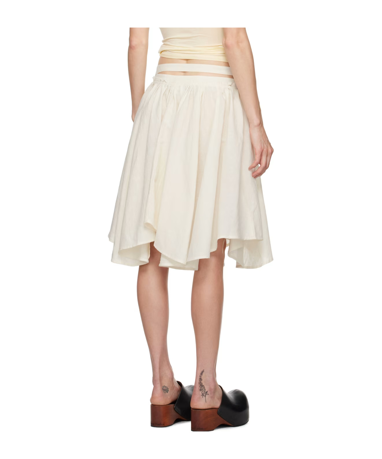 Acne Studios Asymmetrical Skirt In White