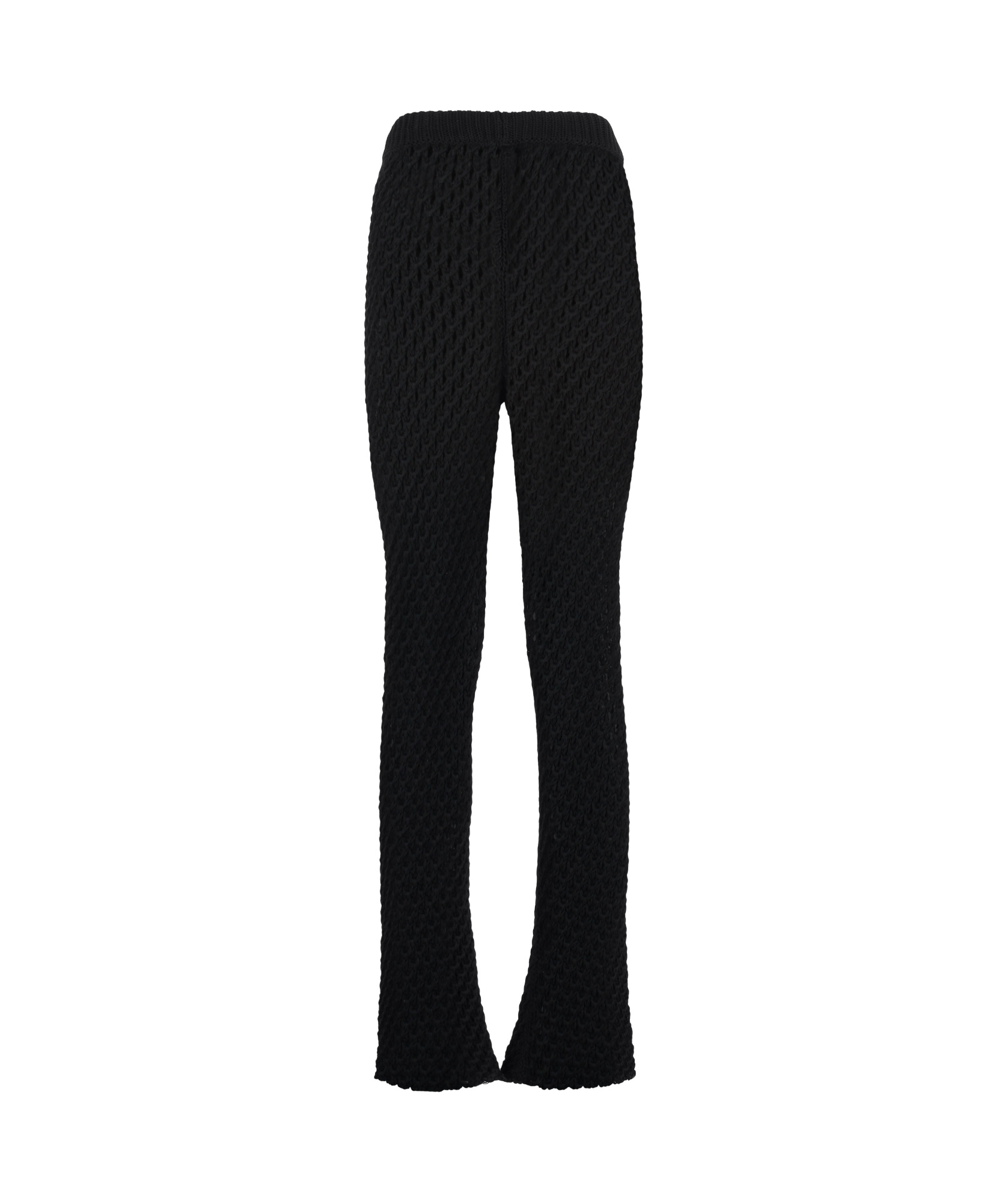 Alanui Knitted Trousers With Drawstring Waist In Black