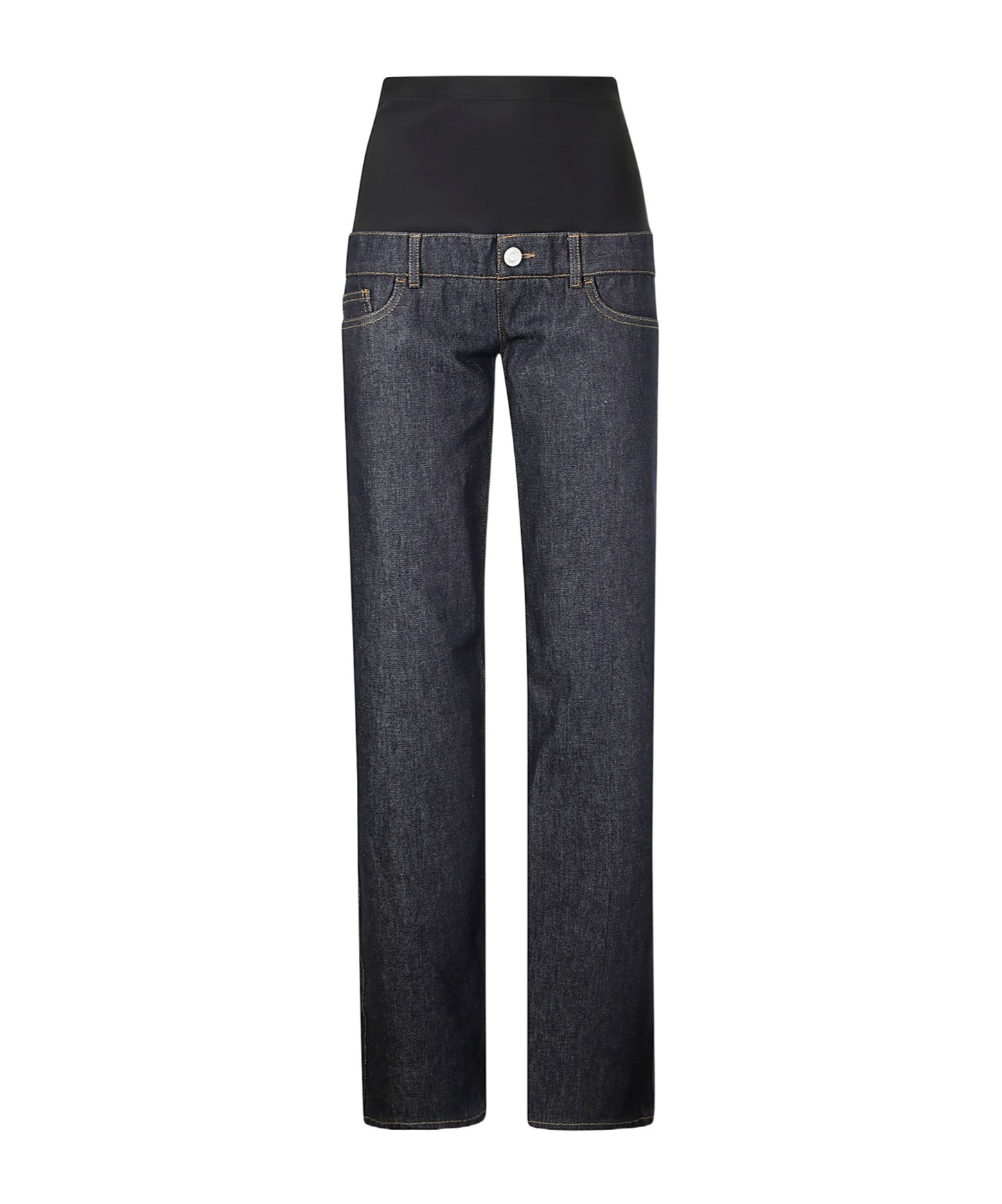 Coperni Hybrid Jersey Denim Trousers In Black