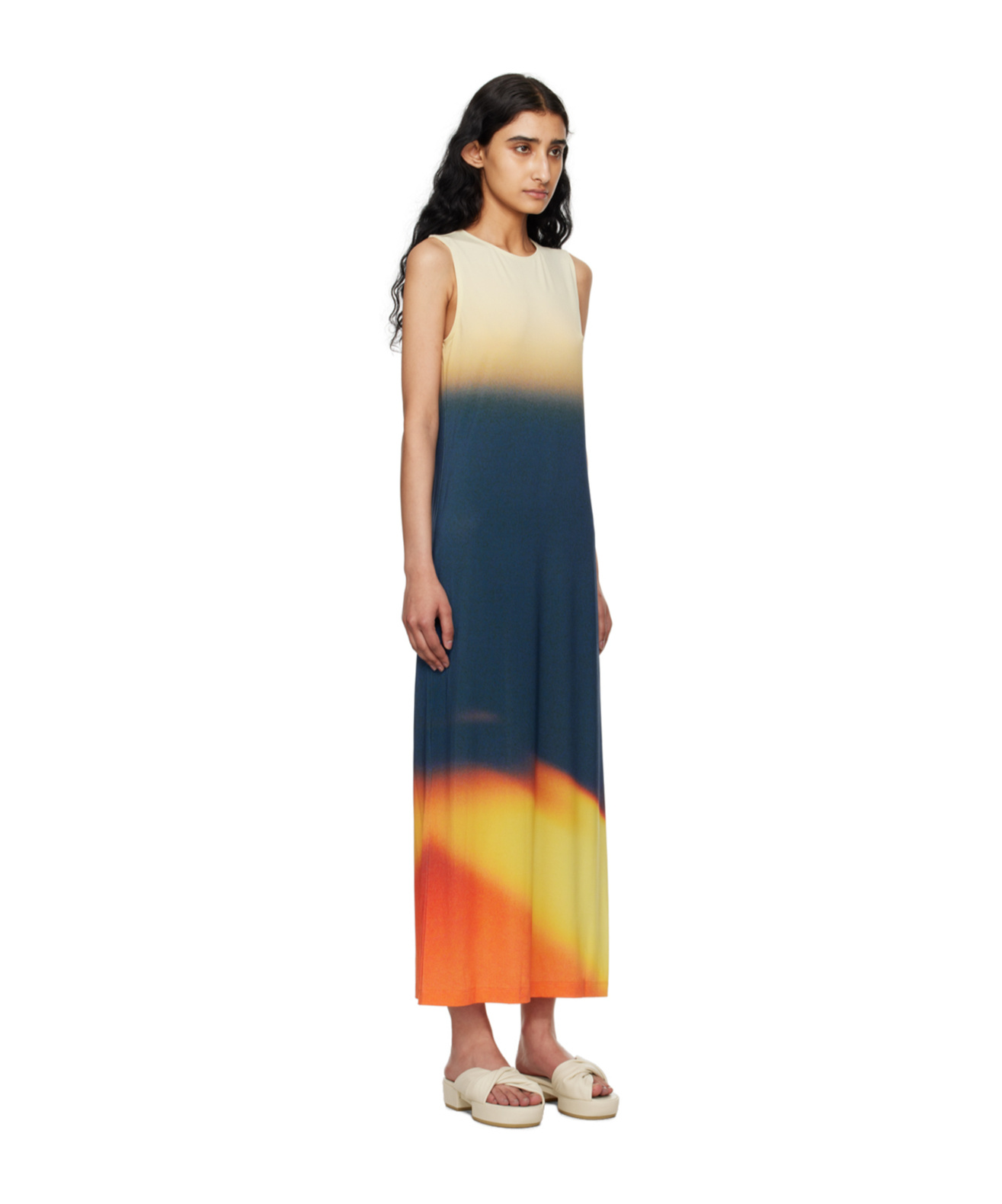 Issey Miyake Light Leak Round-neck Dress In Multicolor