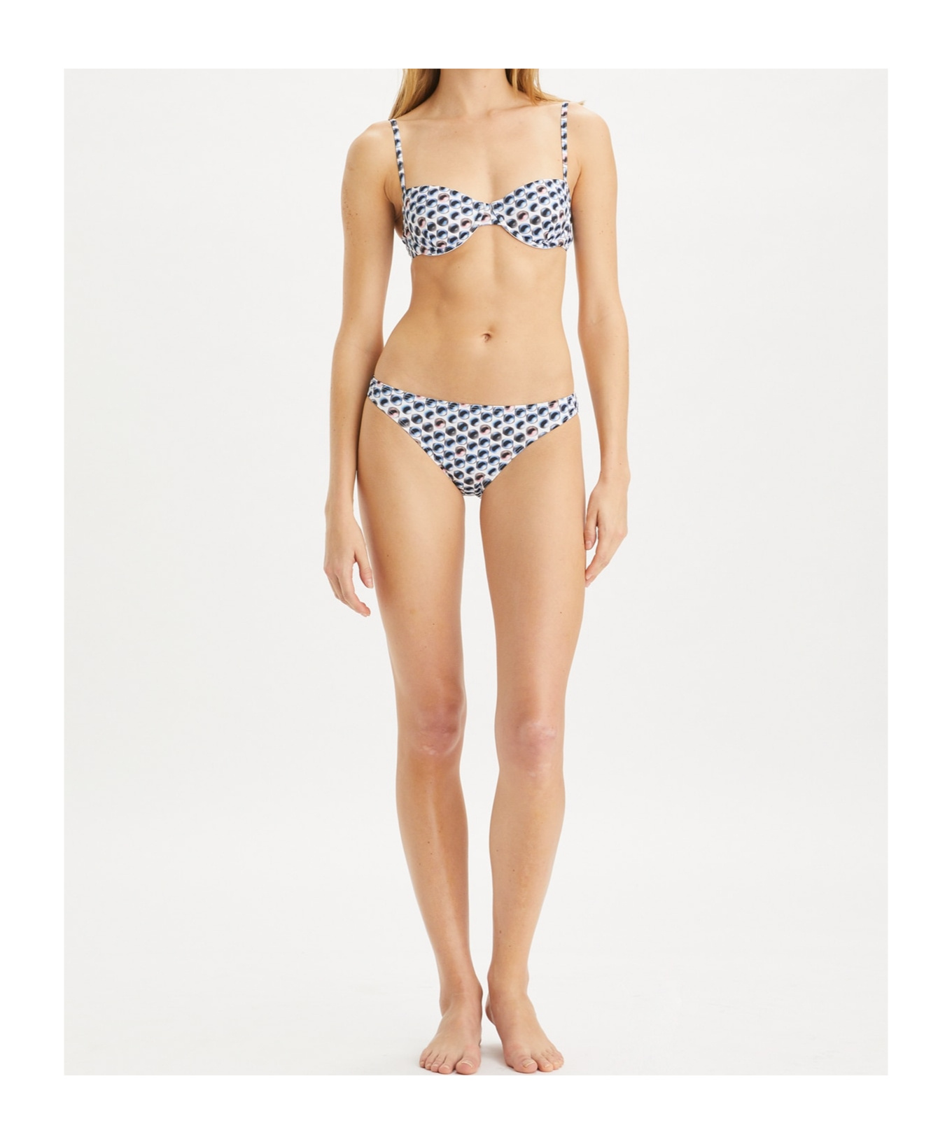 Tory Burch Printed Bikini Bottom In Blue