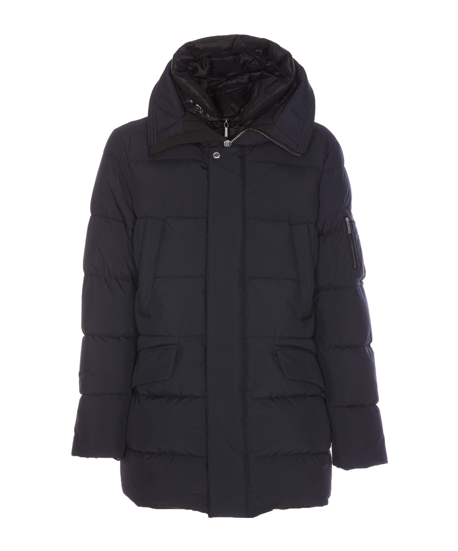 Moorer Man Puffer Midnight Blue Size 48 Polyamide In Black