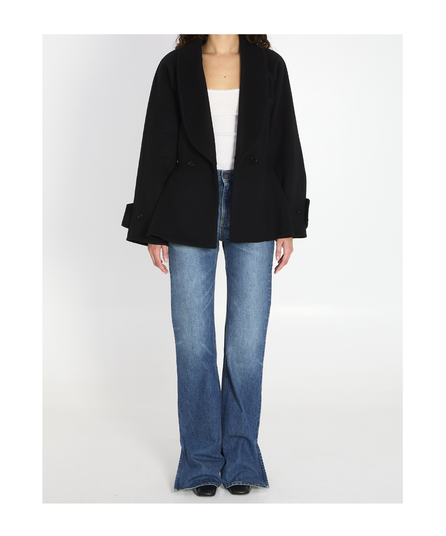 Chloé Long-sleeved Coat In Black