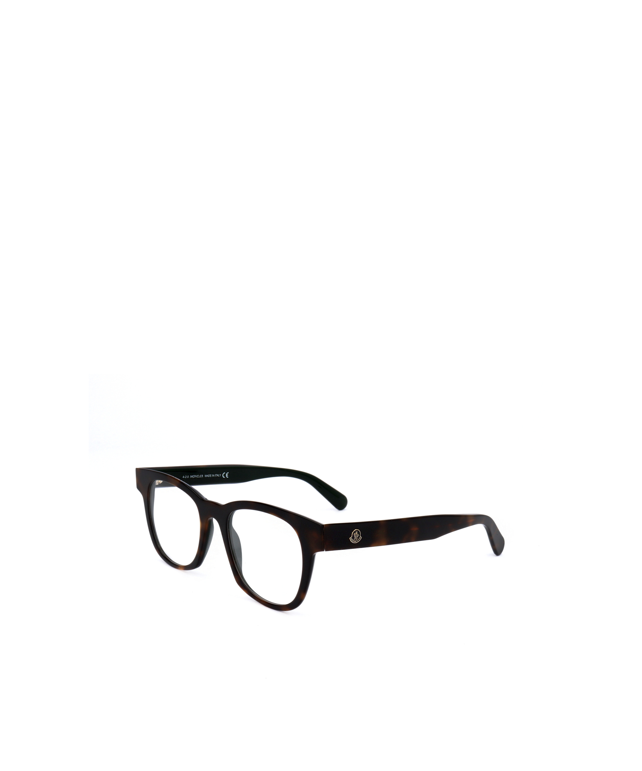 Moncler Tortoiseshell-effect Geometric-frame Glasses In Black