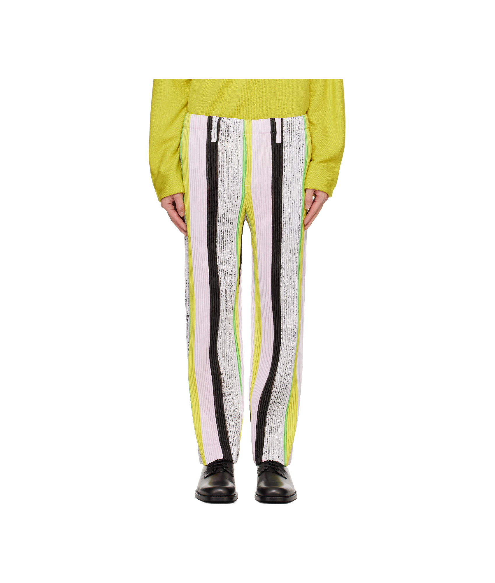ISSEY MIYAKE STRIPED TROUSERS