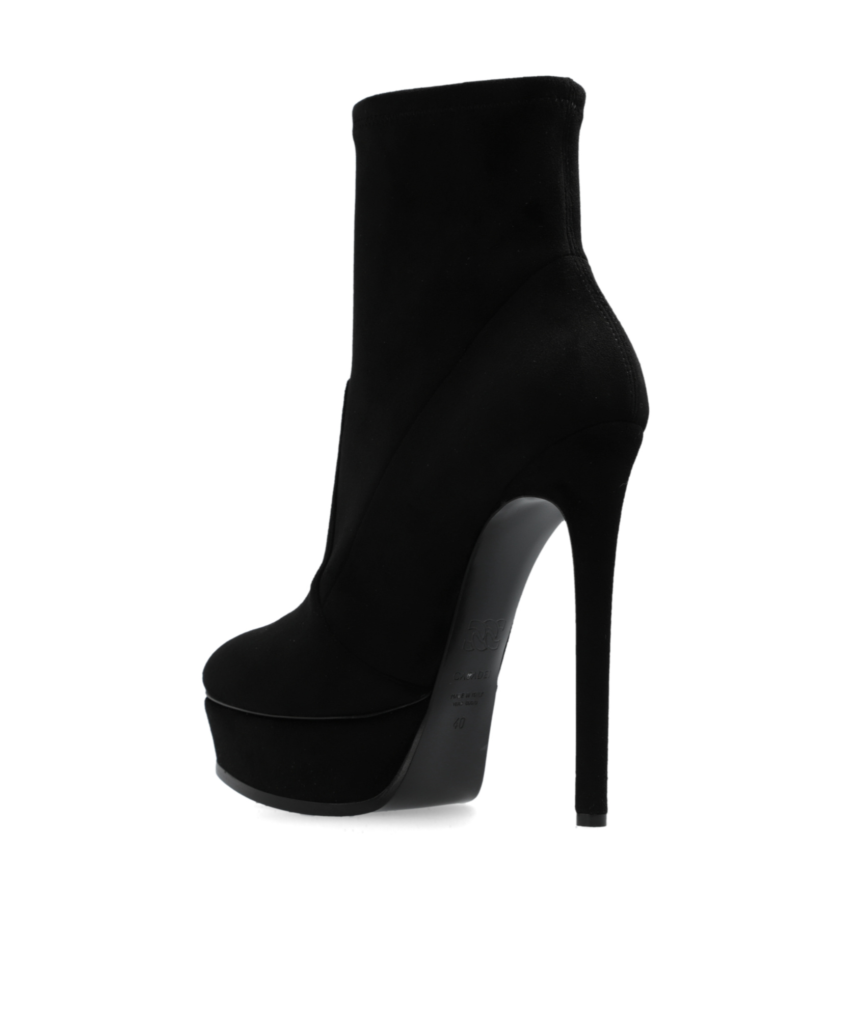 Casadei Flora 140mm Platform Ankle Boots In Black