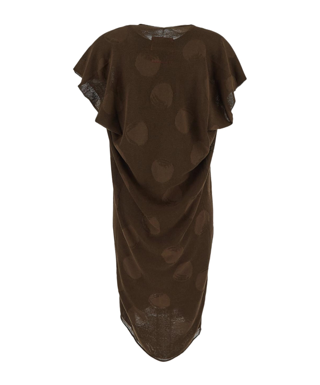 Shop Uma Wang Polka Dot Dress In Brown