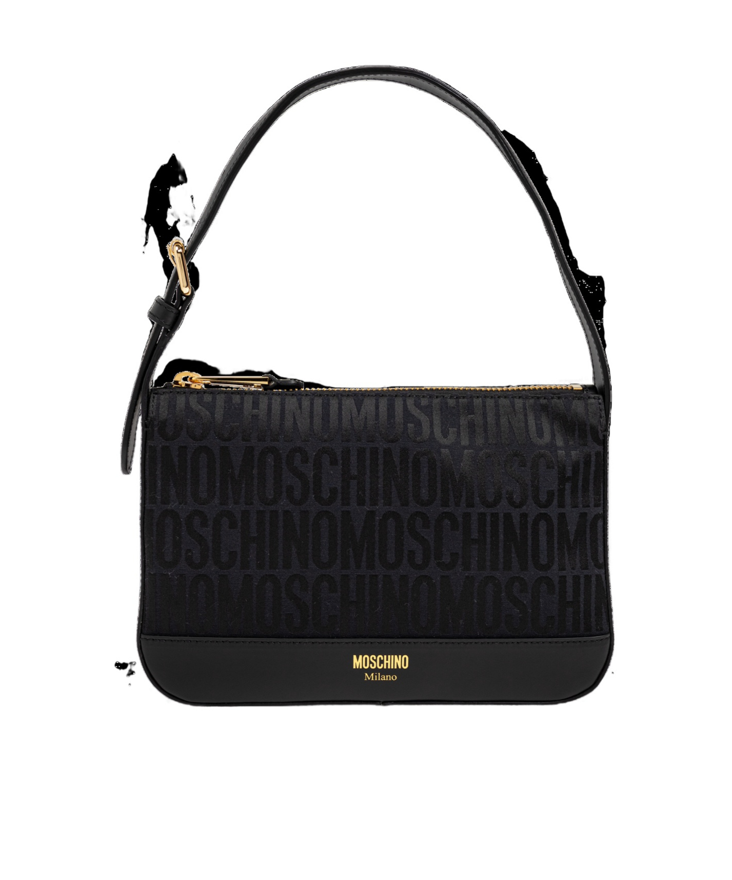 Moschino Monogrammed Shoulder Bag In Black