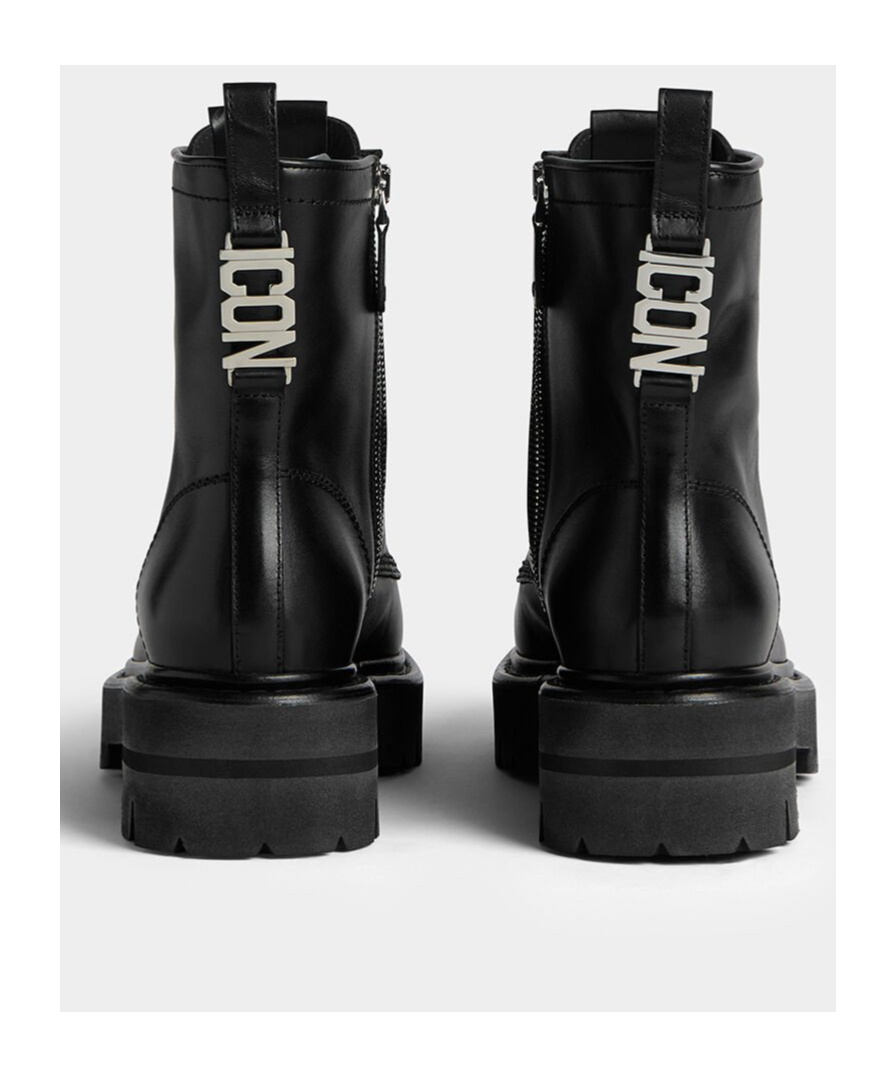 Dsquared2 Icon Clubbing Combat Boots In Black