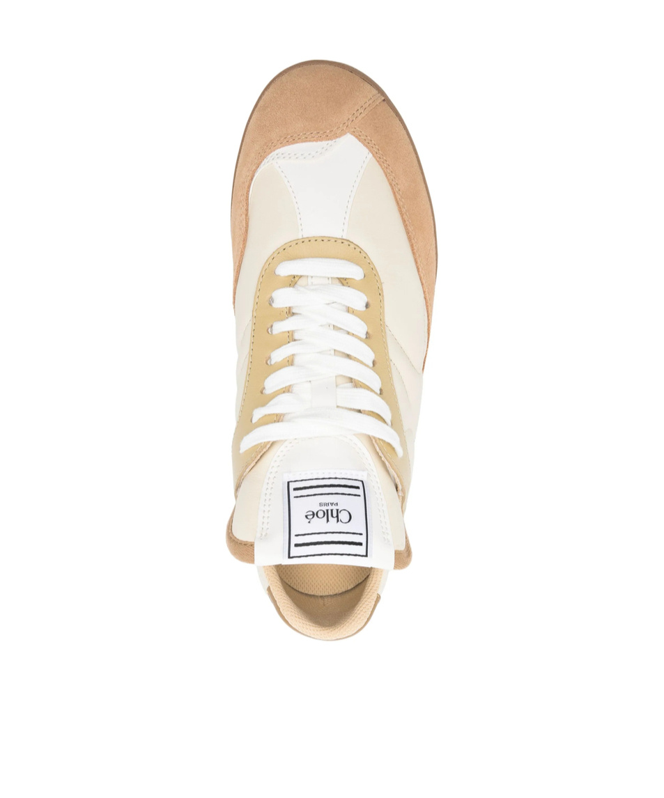 Chloé Lace-up Sneakers In Nude