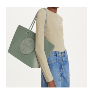 Tory Burch Chain Tote Bag In Gray